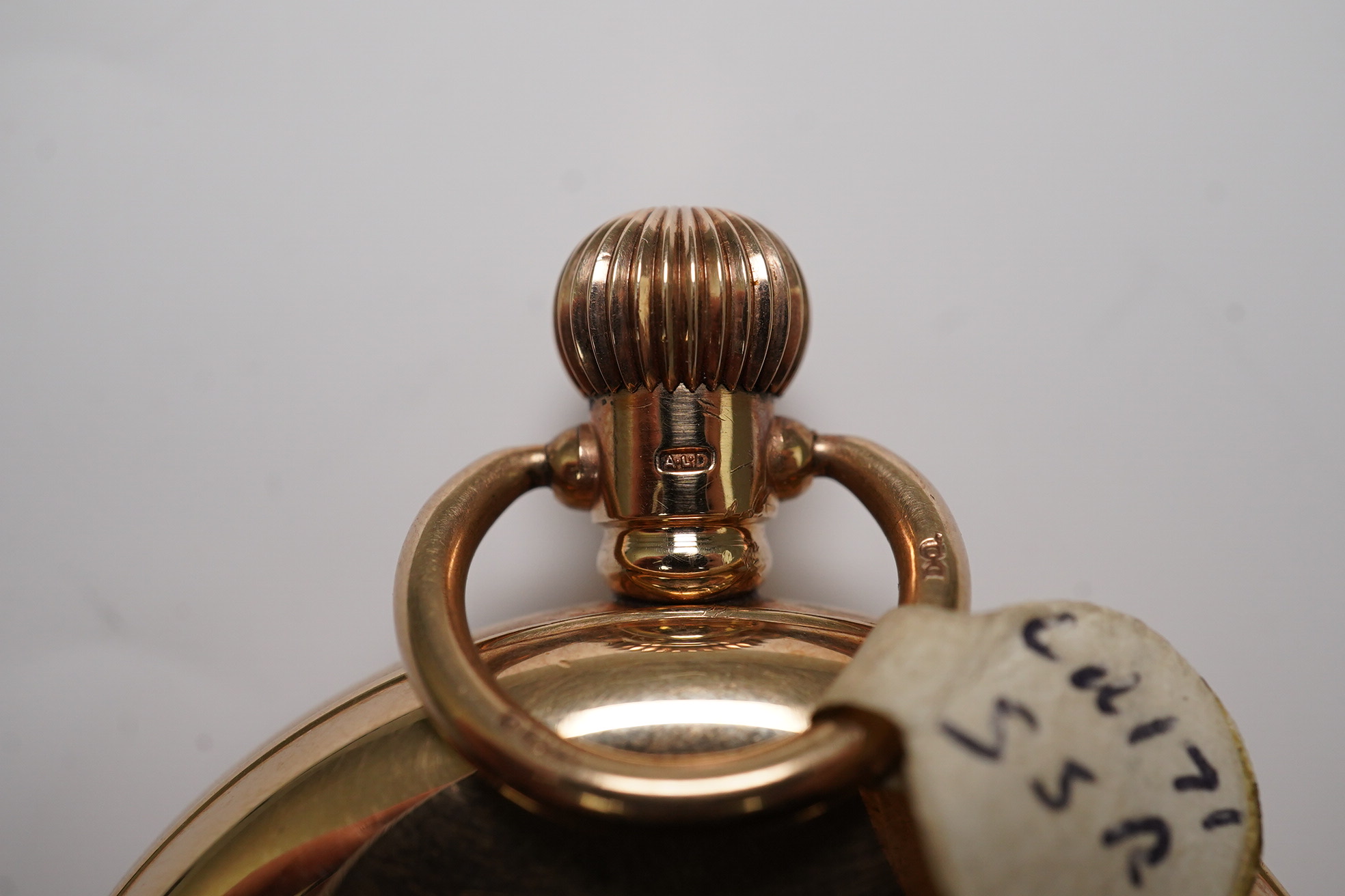 A George V 9ct gold Waltham open faced keyless pocket watch